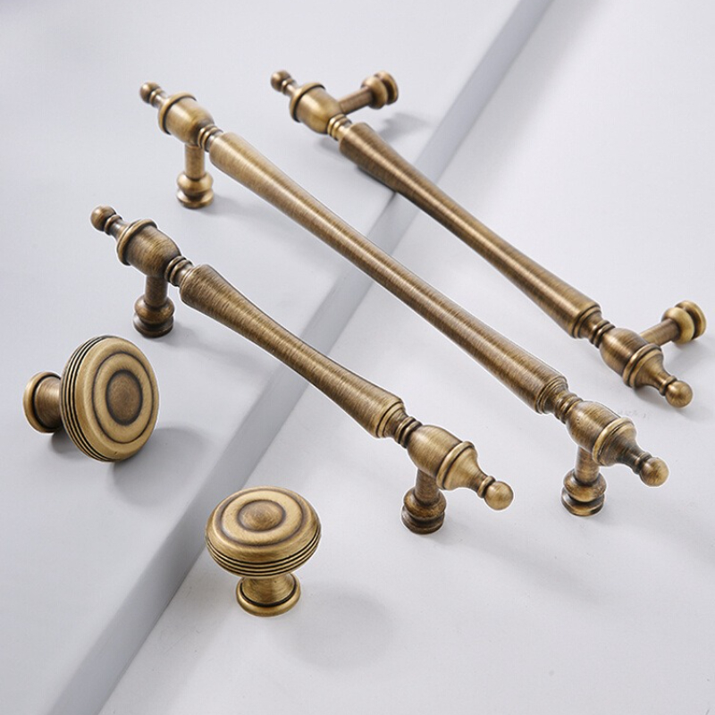 Furniture Hardware High End - Brass Cabinet Handle Chinese Retro Wardrobe