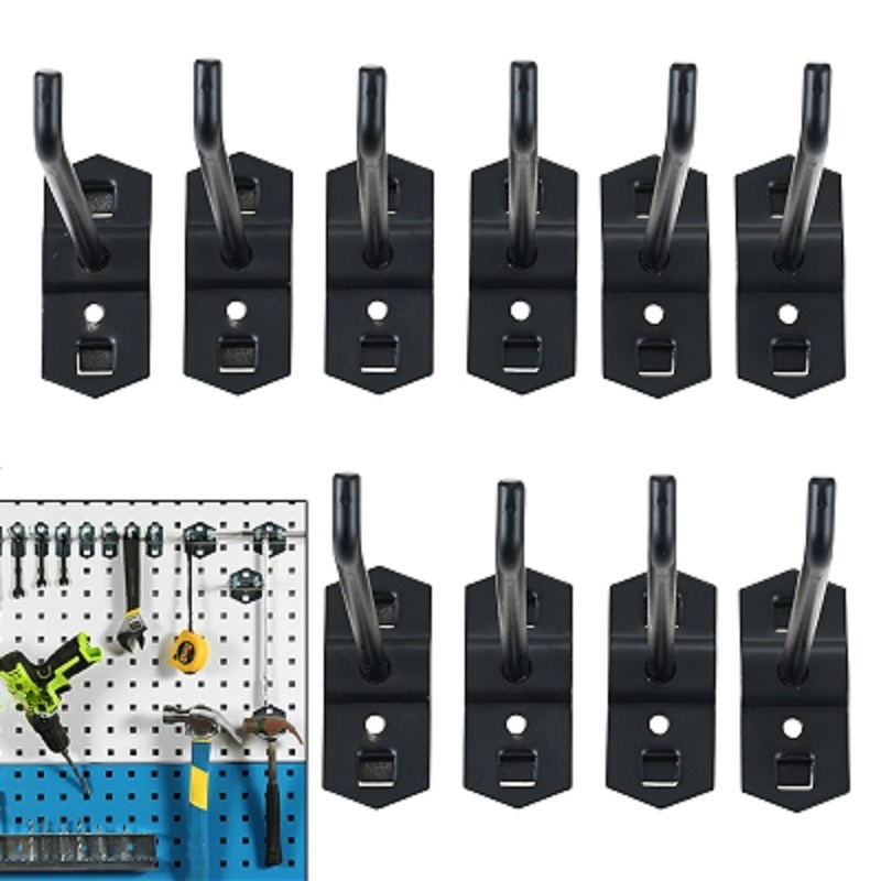 Furniture Hardware Fittings - 10Pcs/set 50mm Black Hole Board Hook