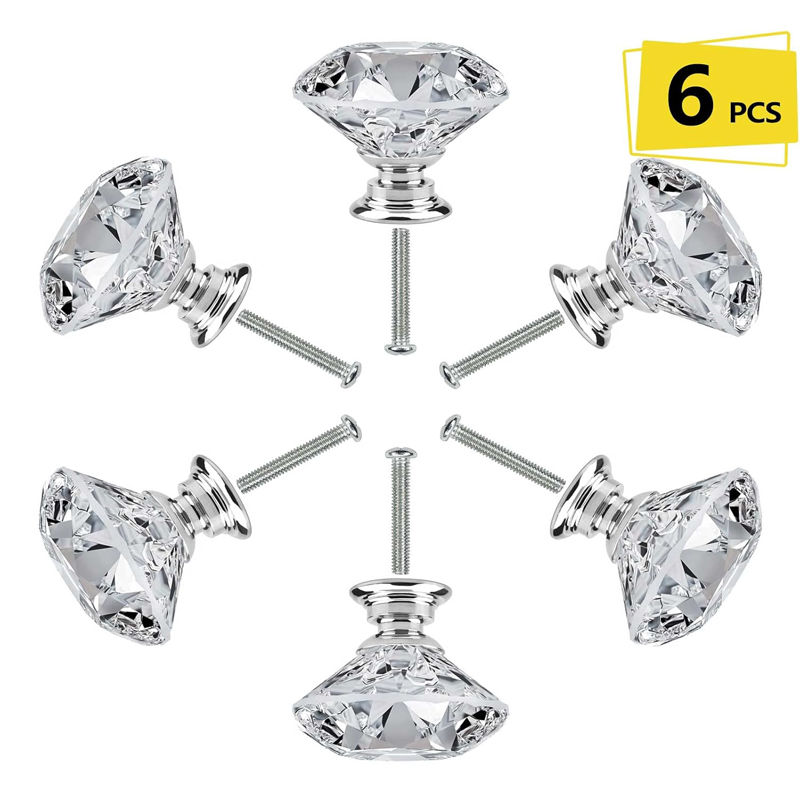 Furniture Hardware Bolts - 6Pcs Cabinet Knob with Screws 30mm