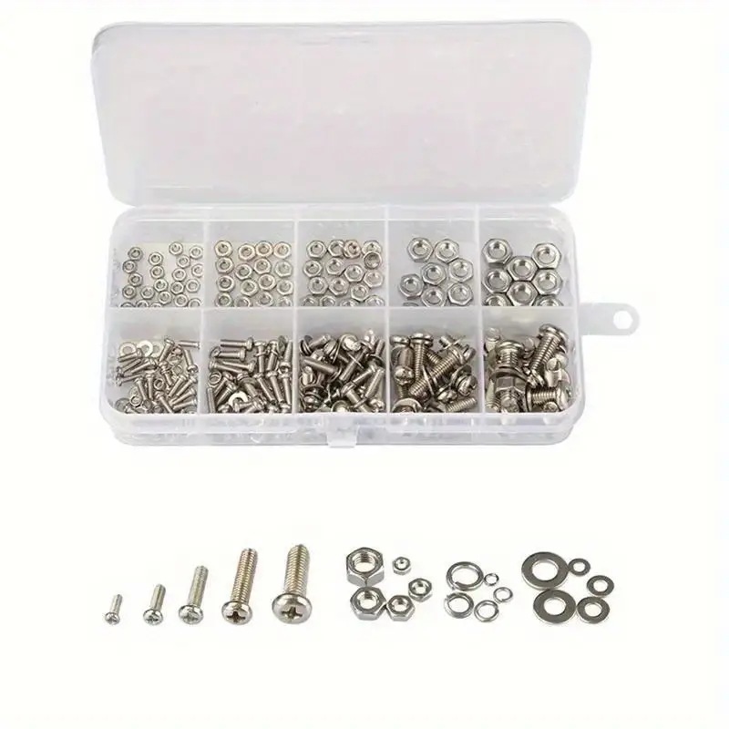 320PCS Hex Nuts & Bolts Set M2 - огляд і ціна Furniture Hardware Bolts