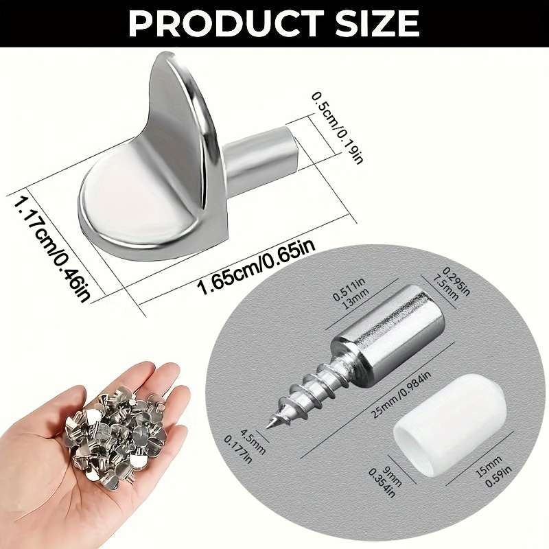 Metal Shelf Support Pegs, 2 St - огляд і ціна Furniture Screw Type