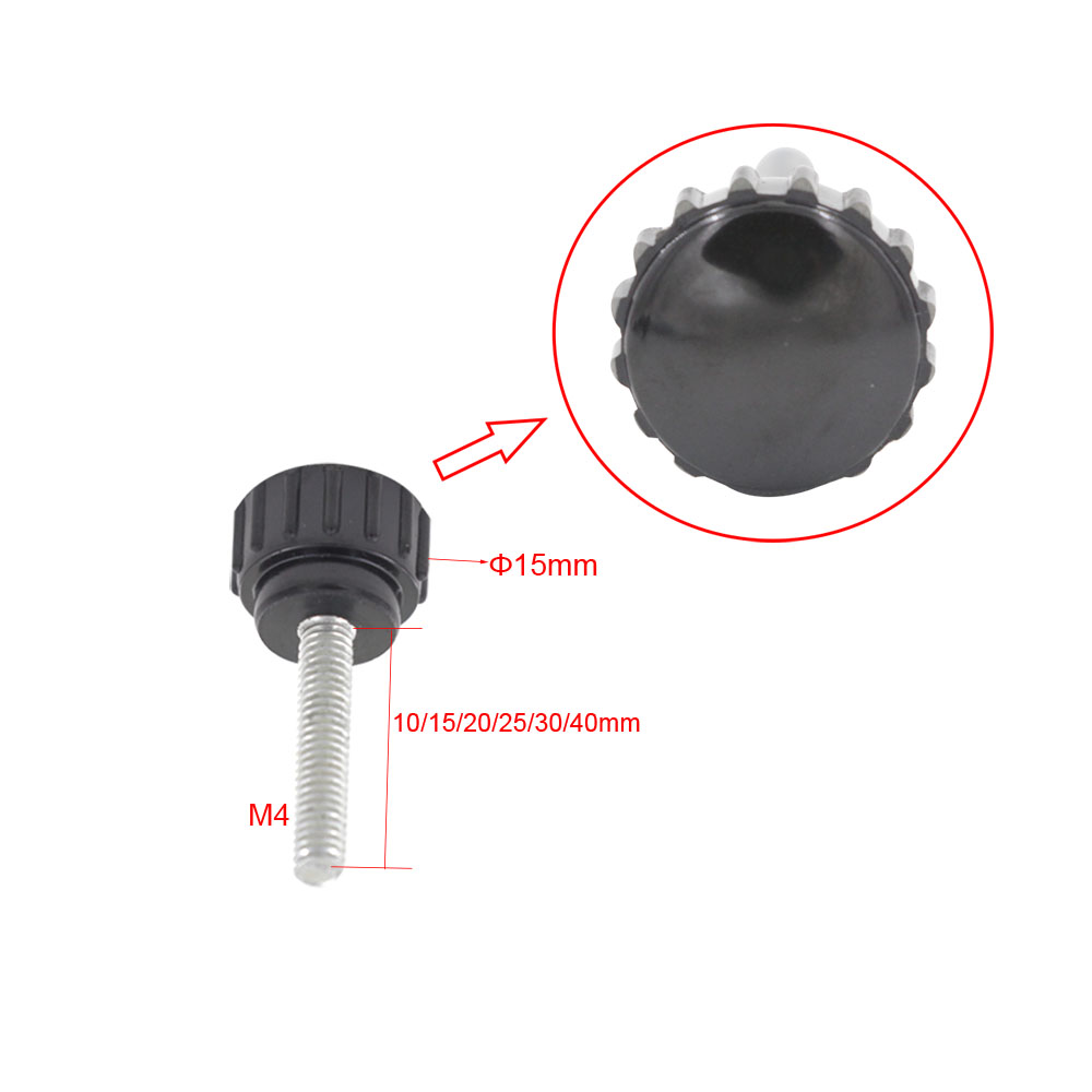10pcs M4 Thread 15mm Head Knur - огляд і ціна Furniture Screw Type