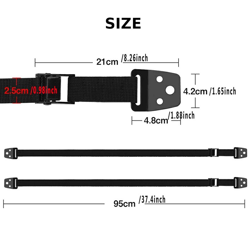 2 Pack Adjustable TV Safety St - огляд і ціна Furniture Hardware Bolts