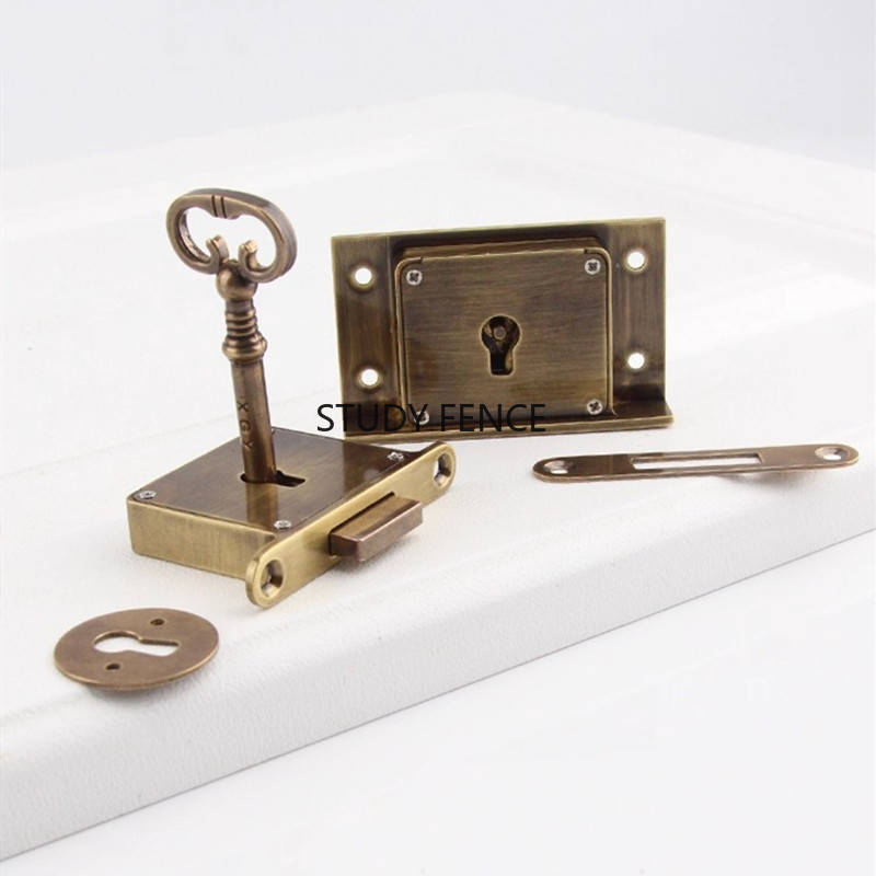 1PC Antique Metal Drawer Lock  - огляд і ціна Furniture Hardware Fittings