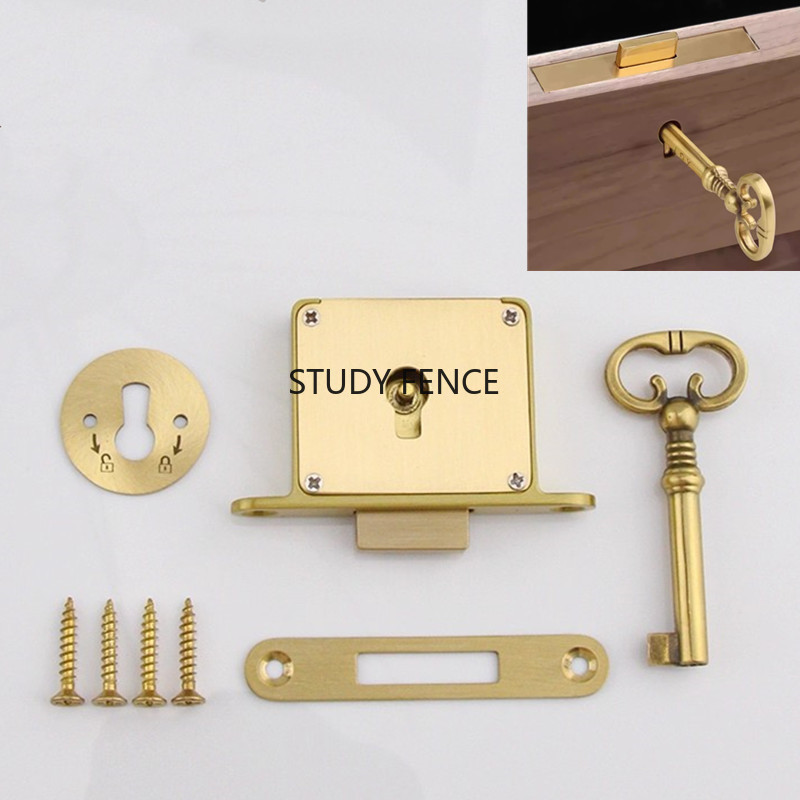 1PC Antique Metal Drawer Lock  - огляд і ціна Furniture Hardware Fittings
